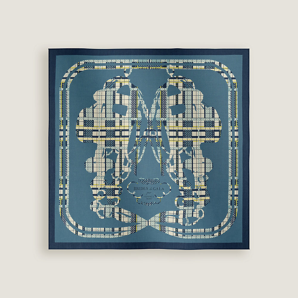 新作！【HERMES】「Brides de Gala Tartan」柄 ポンチョ 上質な肌触り】HERMES《Brides de Gala Tartan》ポンチョ